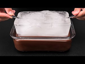 Put the Ice in melted chocolate! You'll be amazed! Top Cakes in 5 minutes without baking