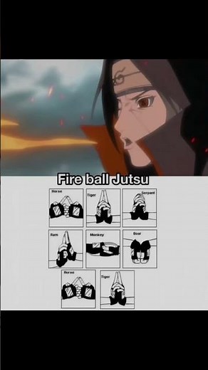 How to do fireball jutsu Itachi uchiha
