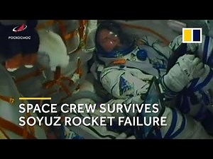 Space crew survives Russian rocket failure