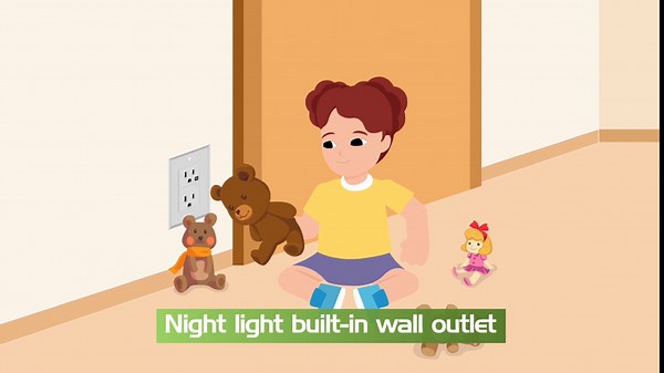 Black Outlet,Night Light Built in Electrical Wall Receptacle Outlets,Decorator 15A 125V, 2 Pole 3 Wire,Wall Plate Included,4 Pack