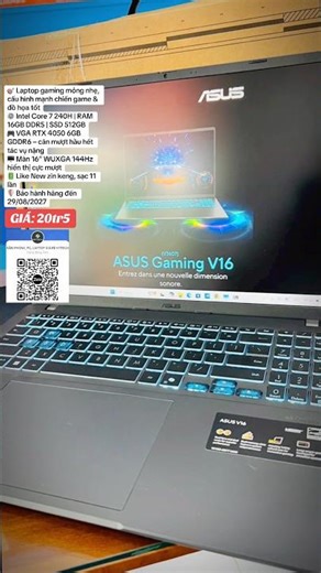 💻 ASUS Gaming V16 i7 RTX4050 Like New | Giá Tốt 🔥