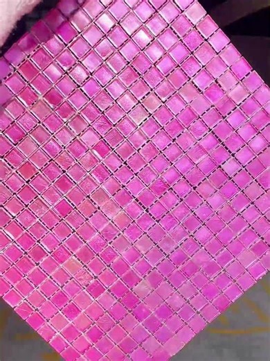 Cotton Candy Ripples: The Dreamiest Pink Glass Mosaic! 🌸🌊✨