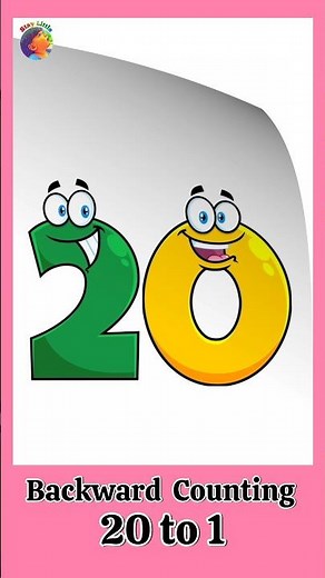 Backward counting from 20 to 1 || counting Backward from twenty #kidslearning #counting