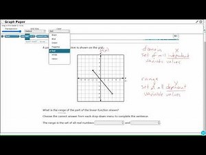 Algebra 1 STAAR Practice Domain and Range of Linear Functions (A.2A - #14)