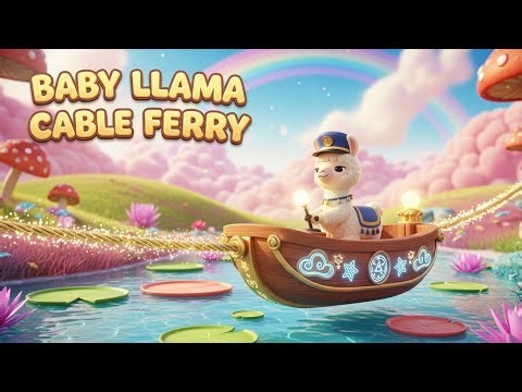 Baby Llama Cable Ferry 🦙⛴️ | Animal Song for Kids | Fun Learning Adventure