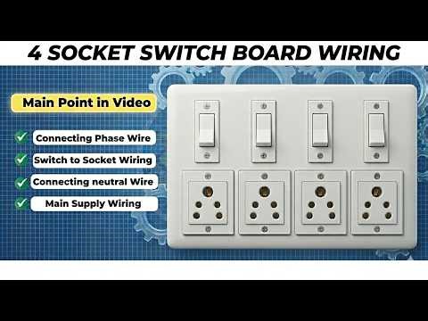 4 Switch 4 Socket Wiring l Step by step l Sam Electric