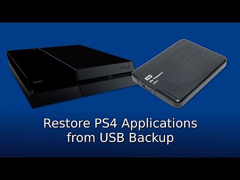 Restore PS4 Applications from a USB Hard Drive Backup