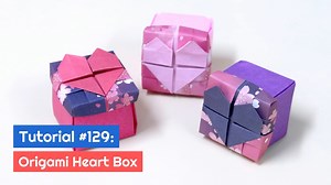 Origami Heart Box Tutorial 💏 So cute and easy! More tutorial, subscribe Youtube: https://www.youtube.com/TheIdeaKing Tutorial post: http://bit.ly/heart-box | The Idea King