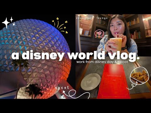 2026 disney world marathon weekend | ep 2: work from disney day & epcot 👩🏻‍💻☕️🍝✨
