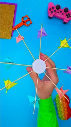😊 Simple DIY Spinner for Fun Play #kidsactivities #familyfun
