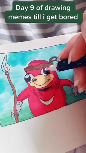 How to Draw Uganda Knuckles Meme Step by Step