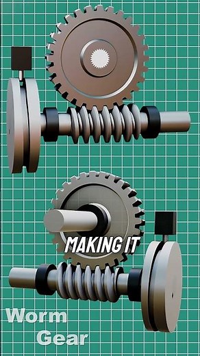 Worm Gear Mechanism #mechanic #useful