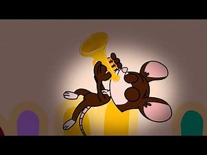 Jimmy the mouse plays the trumpet 🎺 cute musical cartoon for children! 🐾