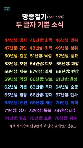 망종 절기, 두 글자 기쁜 소식