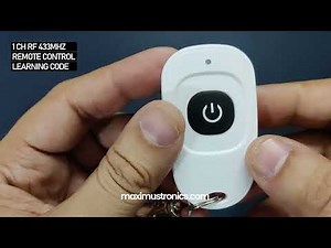 1Channal RF 433mhz remote control for learning code ev1527 receiver