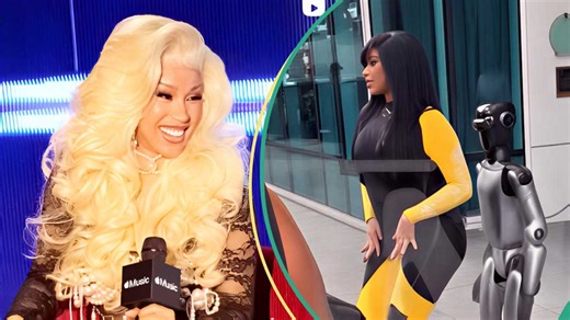 “He fell in love”: Cardi B falls as she gives robot lap dance, video goes viral
