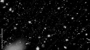 Realistic Snow and Snowflakes animation with seamless Loop, High Quality Winter and Christmas Theme Animation, Extend the duration as required with Seamless Loop