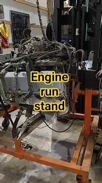 Homemade engine run stand. #ford #automobile #mechanic #loadmaster #diy #chevrolet #garage #barnfind