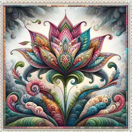 Quilt Fabric Panels – Radiant Bloom Sewing Art - Etsy