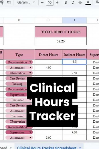 Easily Track your Clinical Hours for School with this Spreadsheet Template, Residency Hours Log