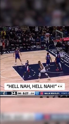 Malik Beasley screaming at Jaylen Clark shooting a wide open three 😅