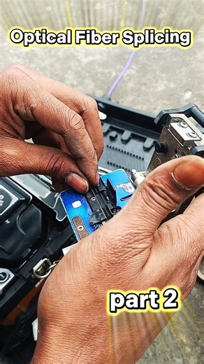 Fiber Splicing Full Process Step by Step | Day 2 #fibersplicing #opticalfiber #techshorts