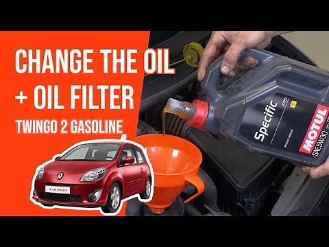 Change the oil and the oil filter Twingo mk2 1.2🛢