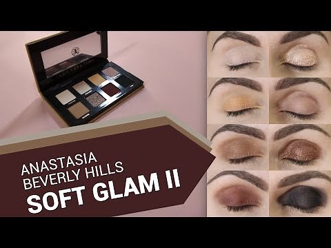 ANASTASIA BEVERLY HILLS - Soft Glam II Eyeshadows Palette - all shades on eyelids!