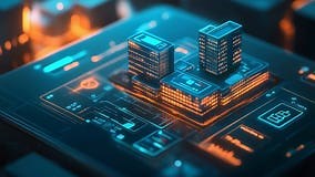 Futuristic Smart City Management System Monitoring Buildings on Holographic Interface Stock Video - Video of future, technology: 402177345