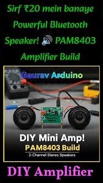 Dhamaka Sound! 🔥 DIY PAM8403 Mini Amplifier with 2 Speakers | #gauravarduino #pam8403 #amplifier