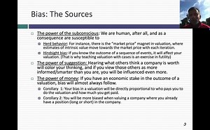 Valuation Session 2- The Bermuda Triangle and Approaches to Valuation