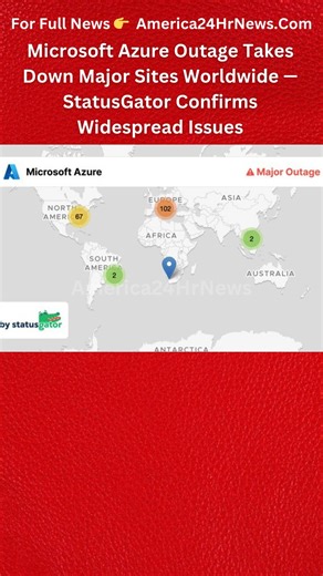 A major global internet disruption is unfolding as Microsoft Azure, one of the world’s largest cloud networks, suffers a massive outage, taking down thousands of websites and apps worldwide. 💻⚠️ Reports from Downdetector and StatusGator confirm widespread issues affecting Microsoft 365, Xbox services, and other platforms dependent on Azure’s cloud infrastructure. Sources indicate the outage began around 16:00 UTC, impacting users across the United States, Europe, and Asia. Experts suggest a DNS