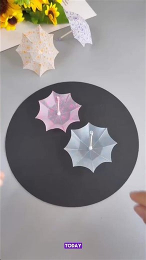 Today we’re making a cute mini umbrella décor!”(#diy #craft #homedecor)