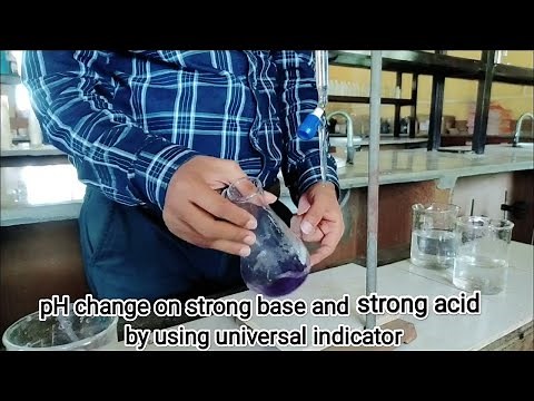 To study the pH change in the titration of strong base and strong acid using universal indicator