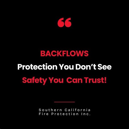Backflows | Southern California Fire Protection Inc