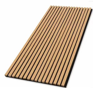 [Hot Item] Eco-Friendly 22mm Bamboo Wall Panel Soundproof Decorative Wall Cladding Board Acoustic Slat Wall Panels