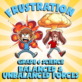 Balanced & Unbalanced Forces FRUSTRATION Science Game - No Prep Grade 6 Review