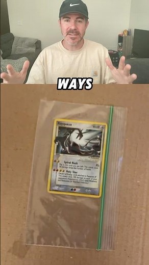 Gold Star Rayquaza Pokemon Card in Ziploc bag