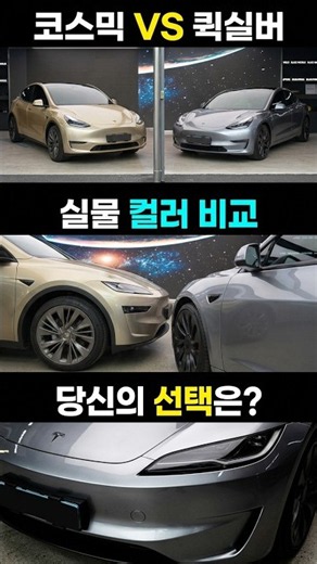 테슬라 모델YL 코스믹실버 VS 모델3 퍼포먼스 퀵실버 #국스월드 #파나픽셀 #테슬라틴팅 #PANAPIXEL