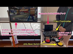 Flex Controllerに接続したアクセシビリティスイッチに入力するだけでNintendo Switch用アプリ【マリオカート8デラックス】を操作する例20201106_#0533