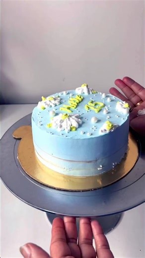 15th Birthday Cake 💙 Simple & Beautiful Cake Decoration | Easy Cake Design Tutorial