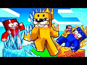 Surviving one ELEMENTAL BLOCK in Minecraft!