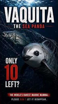 Only about 10 Vaquitas remain... 💔 Will we let the world's rarest marine mammal disappear forever? 🐬