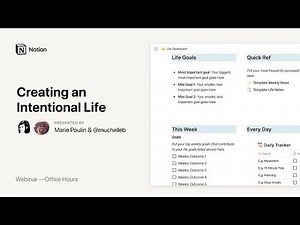 Notion Office Hours: Creating an Intentional Life with MuchelleB ☀️