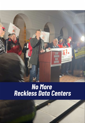 Big Tech takes more than it gives. That’s especially true in Virginia where we have more data centers than anywhere else in the world. On January 15th I spoke at a No Data Center takeover rally in Hanover county for my job at the Sierra Club Virginia Chapter, and as a congressman, I will promise to stop Big Tech from destroying our neighborhoods, environment, and energy affordability. #fyp #virginia #BigTech #datacenters #midterms