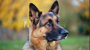 German shepherd dog posing in various expressions