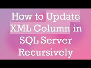 How to Update XML Column in SQL Server Recursively
