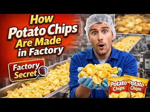 How Potato Chips Are Made in a Factory (Step by Step) | Inside the Factory. #FoodManufacturing