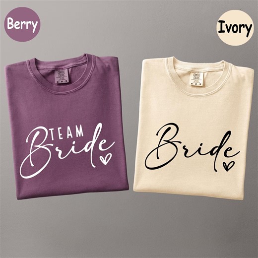 Comfort Colors® Team Bride Shirts, Bride Shirt, Bachelorette Party Shirts, Bridesmaid Shirts, Bridesmaid Proposal Gift, Bachelorette Shirts - Etsy