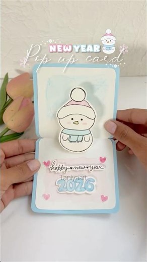 DIY New Year Pop-Up Card☃️🎆 #diy #shorts #newyear #craft